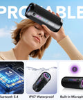 Portable Bluetooth Speaker With Bluetooth Five Four 30W Dual Speakers And Two Point Oh Channel Sound Deep Bass Thirty Hour Playtime Colorful RGB Lights IPX Seven Waterproof True Wireless Stereo TWS Pairing For Outdoor Home Party Travel Gift Ideas
