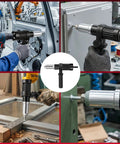Beefy Cordless Drill Rivet Attachment Kit With 4 Heads 2.4mm 3.2mm 4.0mm 4.8mm Pro Grade Heavy Duty Riveter Tool in use