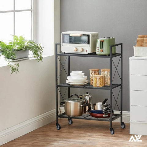 Three Inch TPR Silent Caster Wheels With Five Sixteenths Threaded Stem Soft Rubber Non Marking Hassle Free Glide Rollers For Cabinets Kitchen Islands And Retail Shelving Set Of Four on kitchen cart.