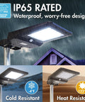Ridiculously Bright 1600 Lumen Solar Street Light With Motion Sensor Waterproof Dusk To Dawn LED Flood Lamp Outdoor Use