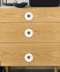 Two Pack Single Hole Dresser Handles For Cabinets And Drawers White Antique Round Door Knobs on wooden dresser