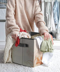 Dang Tough Heavy Duty Foldable Oxford Fabric Storage Cubes With Snazzy Floral Swirls Cover For Closet Organization Multi Purpose Tote Boxes And Home Decorating holding laundry.
