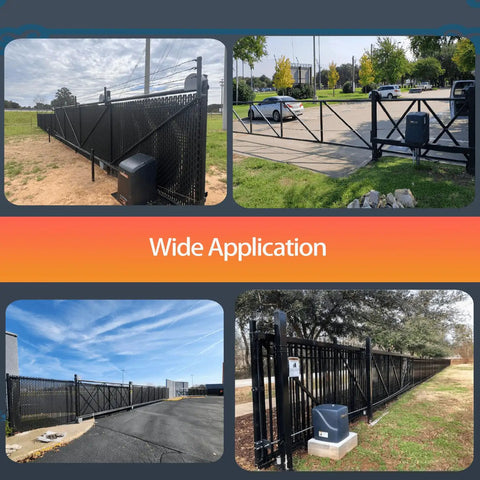 Heavy Duty Nylon Cantilever Sliding Gate Rollers Fits 4 Inch Posts And 2 Inch Chain Link Frames in various fence applications.