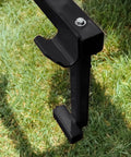 Trailer Hitch Trash Can Hauler For Curbside Cleanup, Tractor Trash Can Mover That Fits 2 Inch Receivers Close-Up on Grass