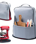 Cozy Quilted Stand Mixer Cover With Easy Glide Dust Sleeve Shielding KitchenAid Appliances 6 7 And 8 Quart Mixers with attachment pockets.