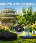 13 Piece Tree Ring Mulch Mat Set For Garden Root Barrier Weed Control Non Woven Black Landscape Rings, tree protector in garden.