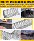 Different installation methods for Hella Durable Solar Panel Bird Netting 8In By 100Ft Galvanized Mesh Black PvC Coated.
