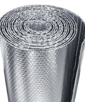 Roll of Bubble Reflective Window Insulation Roll For Winter Heat Retention With Double Sided Aluminum Foil And Bubble Layer 59x99 inches