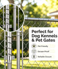 Heavy Duty Self Closing Gate Closer Featuring Adjustable Coil Spring For Chain Link Fences with clamp mount for reliable closure.