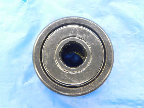 Rock Solid Cam Yoke Roller Bearing With Lubri Disc Seal 1 3/4 Inch Outer Diameter And Half Inch Inner Bore top view.
