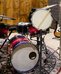 Built Tough Adjustable Snare Drum Rack Tripod Stand Featuring Foldable Black Alloy Practice Pad Holder For Bangin Indoor Percussion and Solid Rig Setup in a music studio setting.