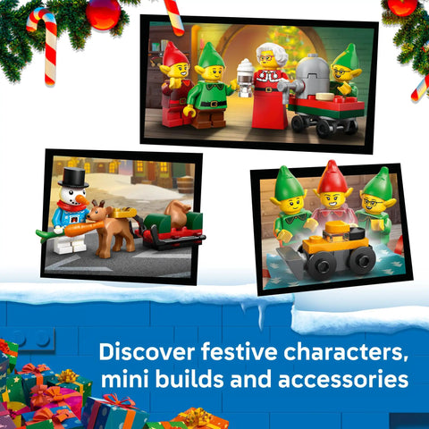 Ultimate Holiday Advent Calendar Set For 2026 Featuring Twenty Four Sweet Mini Surprises And Rad Brick Pieces Designed For Kids Five Plus features festive character builds.