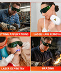 Industrial Grade Shade 5 Welding Goggles Built Different For Serious Eye Protection And Anti Fog Side Vents Ideal For Plasma Cutting And Soldering Tasks, worn during various applications.