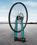 Wheel Truing Stand Pro Grade Wheel Maintenance Tool for 16 to 27.5 Inch Wheels with wrench on open road