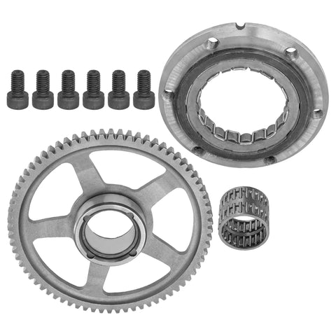Top Shelf Starter Clutch One Way Bearing Sprag Assembly with Knockout Gear Idler and Needle Bearing Fits Honda TRX400EX Sportrax 400 Quick Fix 1999 to 2008 showing gear and needle bearing parts.