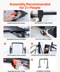 Height Adjustable Gantry Crane 5000 Lbs Capacity Rock Solid Portable Shop Lift Hoist assembly instructions with assembly steps shown.