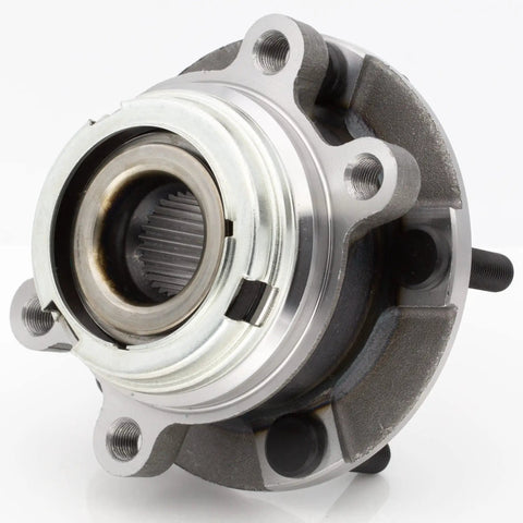 Precision Matched Front Wheel Bearing And Hub Assembly With Abs 5 Lug For Nissan Murano And Quest side view of hub assembly