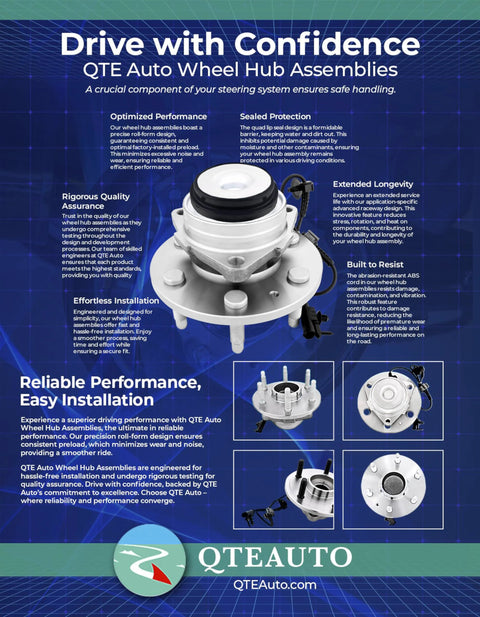 Rear Wheel Hub Bearing Assembly For 2009-2018 Toyota Corolla, 2009-2010 Pontiac Vibe, 2009-2018 Toyota Matrix with diagrams and specs