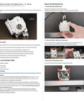 Instruction manual for A1 Mini Extruder Replacement Toolhead with Hardened Steel Dual Gear, Filament Cutter, and Motor installation.