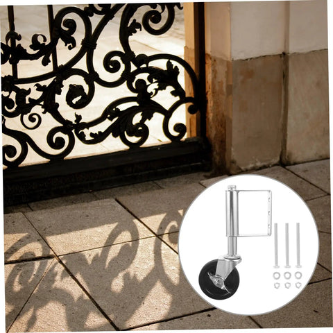 Tough As Nails Heavy Duty Gate Wheel Featuring Smooth Spring Loaded Caster Supports Up To 75 Kilos for wooden gates with details.