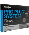 Foggy Wharf Scalloped Deck Plugs For PVC Composite Boards Covering One Hundred Square Feet Perfect Fit For Trex Designs package with detailed labeling.