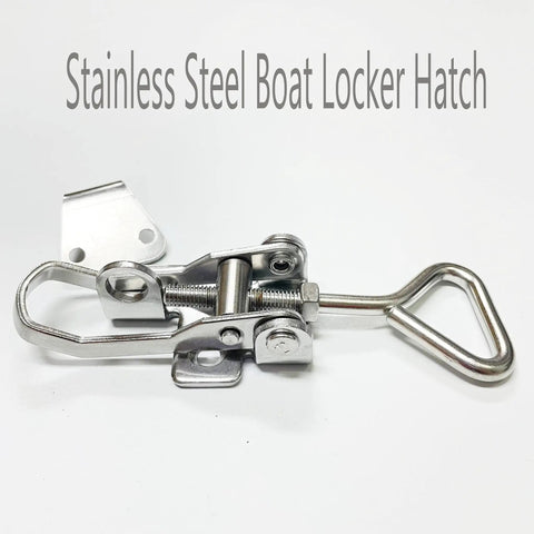 Heavy Duty Marine Toggle Catch Latch 316 Stainless Steel Boat Fastener Saltwater Tough Nautical Hardware close-up with spring mechanism.