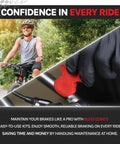 Cyclist on road with Universal Hydraulic Brake Bleed Kit For Shimano Tektro Magura SRAM And More Easy To Use Bike Bleeder Tool image