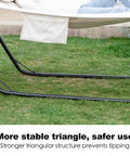 Universal 2 Person Hammock Stand For Outdoor Use Adjustable Double Heavy Duty Powder Coated Steel Frame on grass