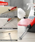 Pro Grade Grout Removal Tool With Replacement Carbide Tip Caulking Remover And Scraper With Soft Grip Handle in cleaning action