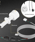 Water Level Sensor Probe Kit Replacement 000016053 for Commercial Ice Makers with wiring harness and probe, front view of connectors.