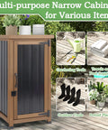 Weatherproof Outdoor Storage Cabinet With Metal Top And Adjustable Shelves Waterproof Potting Bench for garden supplies