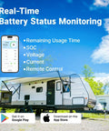 Rock Solid 12V 100Ah LiFePO4 Battery Group 24 Case With Built In Bluetooth Linking And Zero Drama Cold Weather Protection for RV monitoring.