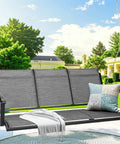 Textilene Three Seat Hanging Swing For Backyard Chill Sessions With 5.2 Ft Patio Bench Heavy Duty Outdoor Porch Swing