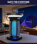 Outdoor Bug Zapper Solar Powered USB Rechargeable 4200V High Voltage Mosquito And Insect Killer with UV Light on table