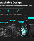 Ultra Quiet Submersible Pond Pump With Auto Shut Off For DIYers And Pros, detachable design, labeled components.