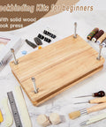All In One Book Binding Kit With Wooden Book Press 13 By 7.9 Inches Pro Grade Tools Like Bone Folder Awl Needles Waxed Thread