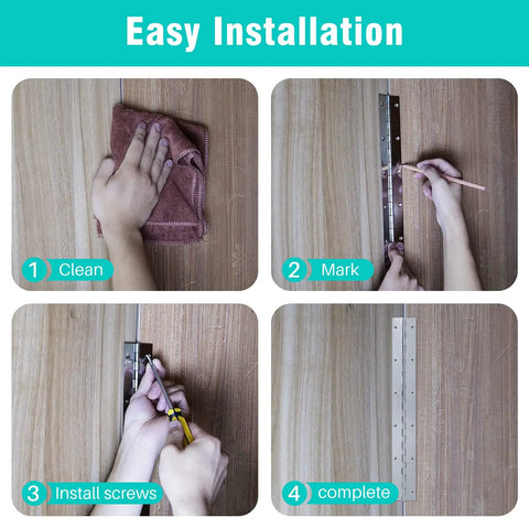 Step-by-step installation of Marine Grade Stainless Steel Piano Hinge 14 Inch By 2 Inch With High Polish Finish