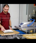 Man using Epson SureColor F170 Dye Sublimation Printer Compact 8.5 By 11 Inch Format Includes Genuine Ink Original OEM Product