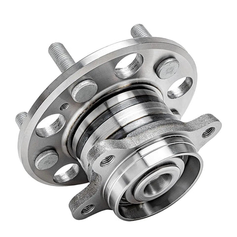 Dual Rear Wheel Bearing Hub Assembly Kit For 2008 2010 Hyundai Elantra Non Abs Setup With 5 Lug 4 Bolt Flange Mounting close-up view of assembly