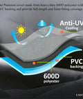 Heavy Duty Waterproof Pellet Grill Cover For Backyard Beast 1200 And RT 1000 Wood Pellet Grills material layers.