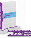 Filtrete 16x25x4 Refillable Air Filter replacement, MPR 1550, MERV 12, Allergen Bacteria & Virus, 2 Pack packaging