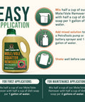 Castor Oil Mole And Vole Repellent For Lawns And Gardens, Safe Outdoor Deterrent, 33.8 Fl Oz bottle with application instructions