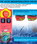 Wired remote controller with large buttons for the electric hoist, featuring anti-misoperation design for safety.