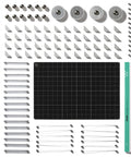 Magnetic Modular Structural Kit For Hands On Engineering And Architecture Lessons, 122 Piece Set components displayed.