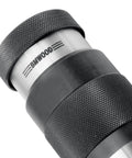 Heavy Duty Five Eighth Inch Keyless Drill Chuck With MT2 Shank for wood lathe, close-up showing knurled hand grip and branding