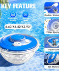 Two In One Floating Pool Fountain With Lights For Inground And Above Ground Pools, LED Underwater Light Show, Secure Anchor Mount