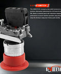 Heavy Duty E Stop Switch Emergency Stop Controller Normally Closed Safety Switch Built Like A Tank For JLG Scissor Lifts side view with red base.