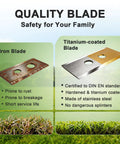 Comparison of Iron Blade and Titanium Coated Replacement Blades For Robotic Lawn Mowers Universal Fit For Luba And Yuka Models.