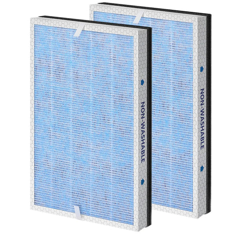 MSA3 Replacement Filter Compatible With MSA3 And MSA3S Air Purifiers 3-In-1 Upgrade 2-Pack showing blue surface and non-washable label.