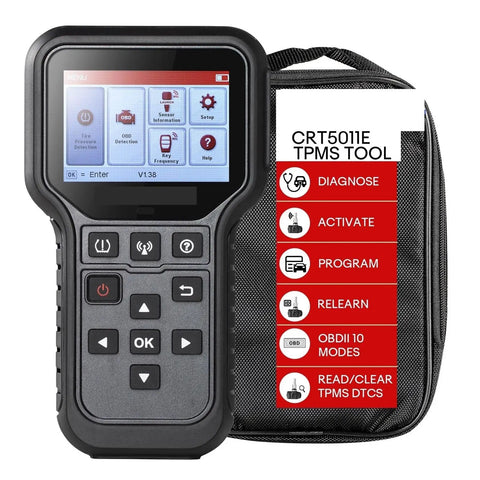 Universal TPMS Relearning Scanner Featuring Slick 315 433 MHz Activation And Easy Programming for easy tire pressure reset.